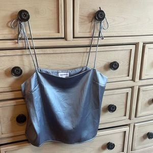 Superdown Angelique Cami Top in Dusty Blue